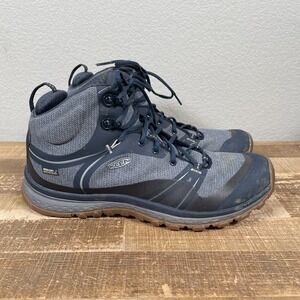 Keen Terradora II‎ Mid Hiking Boots Waterproof Womens 9.5 Blue Leather 1020716